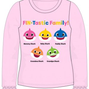 Baby Shark Family Pink gyerek hosszú ujjú póló 6 év / 116 cm