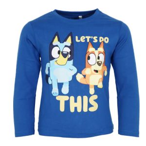 Bluey Let's Do Blue gyerek hosszú póló, felső 4 év / 104 cm