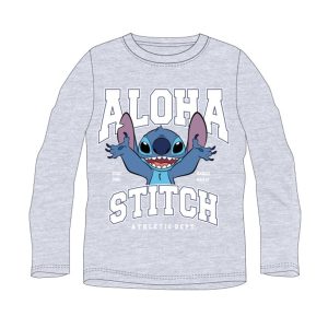 Disney Lilo és Stitch, A csillagkutya Athletic Grey gyerek hosszú póló, felső 7 év / 122 cm