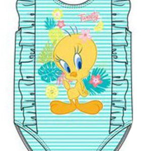 Bolondos dallamok Tweety Blue baba fürdőruha, úszó 12 hó