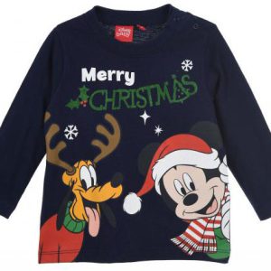 Disney Mickey Pluto Blue Karácsonyi baba póló, felső 6 hó