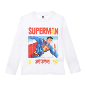 Superman White gyerek hosszú póló, felső 10 év / 110 cm