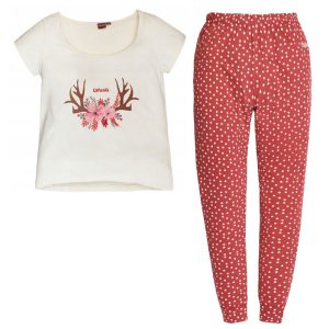 Ushuaia Szarvas Tiny Flowers női pizsama M