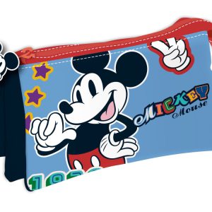 Disney Mickey Retro 3 rekeszes tolltartó 21 cm