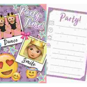 Emoji Purple Party Meghívó