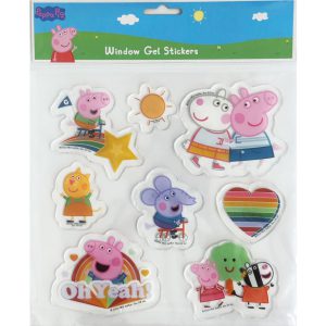 Peppa malac Rainbow zselés ablak matrica szett