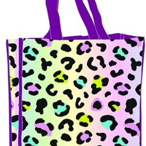 Leopárd mintás Pattern hologrammos shopping bag 34 cm