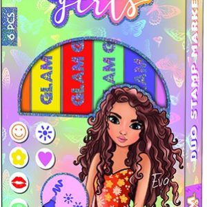 Glam Girls Eva filctoll és nyomda szett 6 db-os