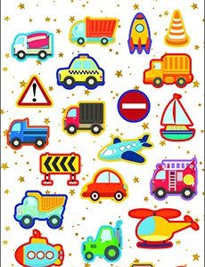 Jármű Travel Tools pufi szivacs matrica szett