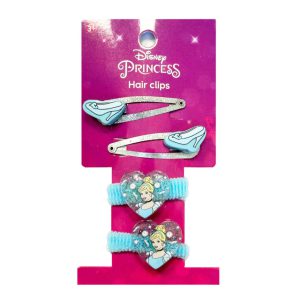 Disney Hercegnők, Hamupipőke Glam hajcsat, hajgumi szett 6 db-os