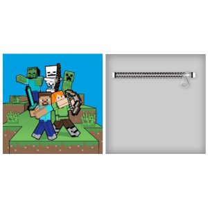 Minecraft Battle párna, díszpárna levehető huzattal 35x35 cm Velúr