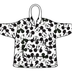 Disney Mickey Black felnőtt belebújós plüss polár takaró, poncsó