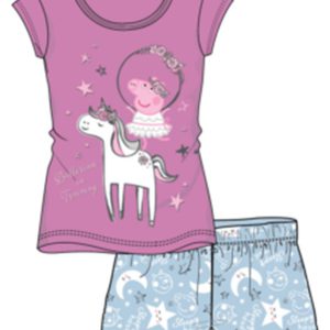 Peppa malac Unicorn gyerek rövid pizsama 3 - 6 év / 98 - 116 cm
