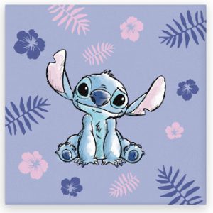 Disney Lilo és Stitch, A csillagkutya Purple kéztörlő, arctörlő, törölköző 30x30cm