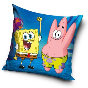 SpongyaBob Patrik párnahuzat 40x40 cm Velúr