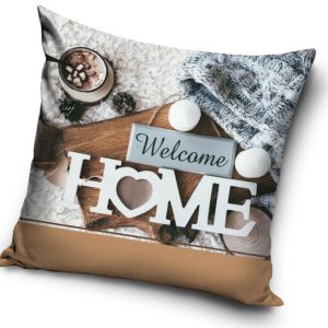 Welcome Home párnahuzat 40*40 cm