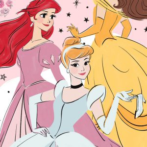 Disney Hercegnők Elegant kéztörlő arctörlő, törölköző 30x50cm