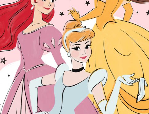 Disney Hercegnők Elegant kéztörlő arctörlő, törölköző 30x50cm