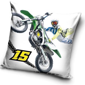 Motokrossz White 15 párnahuzat 40x40 cm