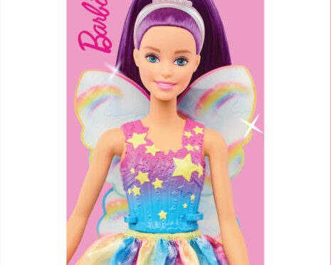 Barbie Fairy kéztörlő, arctörlő, törölköző 30×50 cm