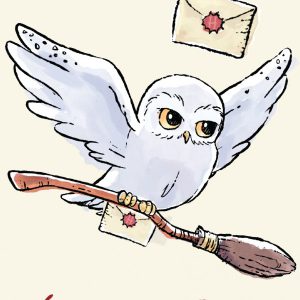 Harry Potter Hedwig kéztörlő arctörlő, törölköző 30x50cm