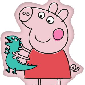 Peppa malac Dino formapárna, díszpárna 36x30 cm