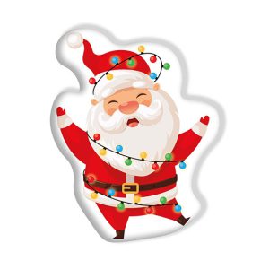 Télapó Cheerful Karácsonyi formapárna, díszpárna 40 cm Velúr