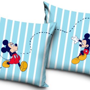 Disney Mickey Stripe & Smile párnahuzat 40x40 cm Velúr