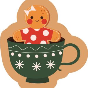 Mézeskalács Cup Karácsonyi formapárna, díszpárna 36x34 cm Velúr