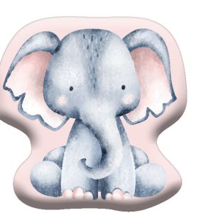 Elefánt Pink formapárna, díszpárna  40x40 cm Velúr