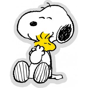 Snoopy Hug formapárna, díszpárna 38x30 cm