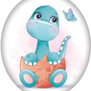 Dinoszaurusz Egg formapárna, díszpárna 37x34 cm Velúr