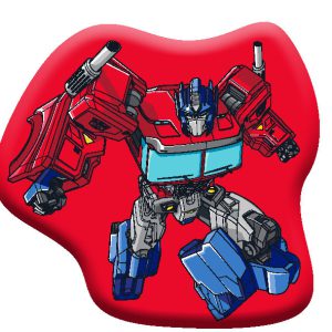 Transformers Red Autobot formapárna, díszpárna 39x42 cm Velúr