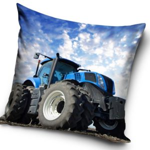 Traktor Blue párna, díszpárna 40 x 40 cm