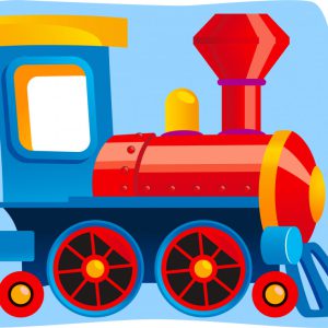 Vonat Blue formapárna, díszpárna 36x28 cm