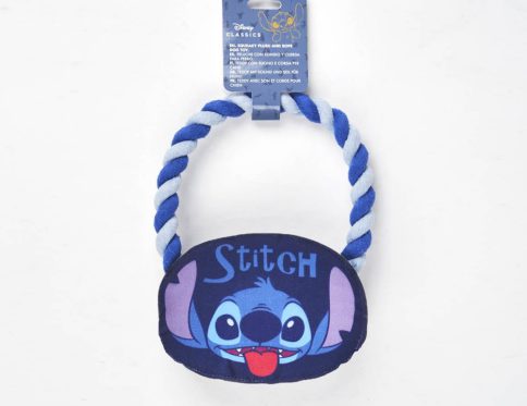 Disney Lilo és Stitch, A csillagkutya Alien sípoló plüss és kötél kutyajáték
