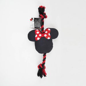 Disney Minnie Black sípoló plüss és kötél kutyajáték