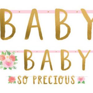 Floral Baby Sweet Baby Girl papír felirat 2 részes