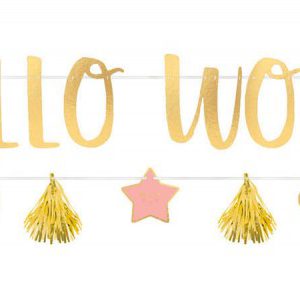 Baby Girl Hello World felirat 176,8 cm 2 db-os