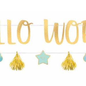 Baby Boy Hello World felirat 176,8 cm 2 db-os