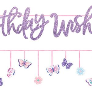 Pillangó Flutter 2 részes csillámos felirat 365 cm