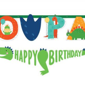Dinoszaurusz Dino-mite Happy Birthday felirat 230 cm