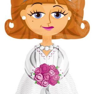 Esküvő Pretty AirWalker sétáló fólia lufi 122 cm