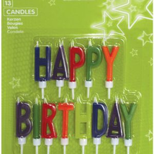 Happy Birthday Colorful gyertya szett 13 db-os