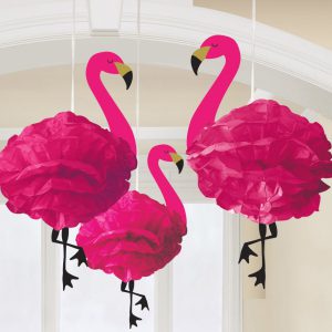 Flamingó Pink függő dekoráció 3 db-os