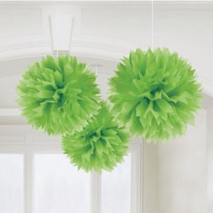 Zöld Kiwi Green függő pom pom dekoráció 3 db-os