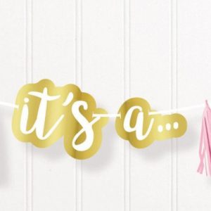 Fiú vagy Lány The Big Reveal rojtos girland 240 cm