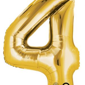 Arany Gold óriás 4-es szám fólia lufi 91x60 cm