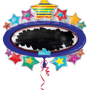 Black Board Star fólia lufi 78 cm