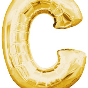 Arany Gold mini C betű fólia lufi 33 cm
